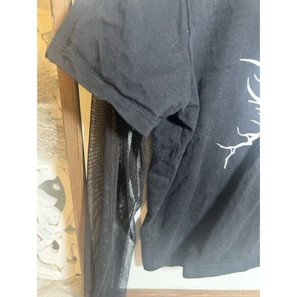 Hot Topic Social Collision Baby Tee Mesh S M Grunge Preppy Goth Argyle. Aa - Picture 2 of 5